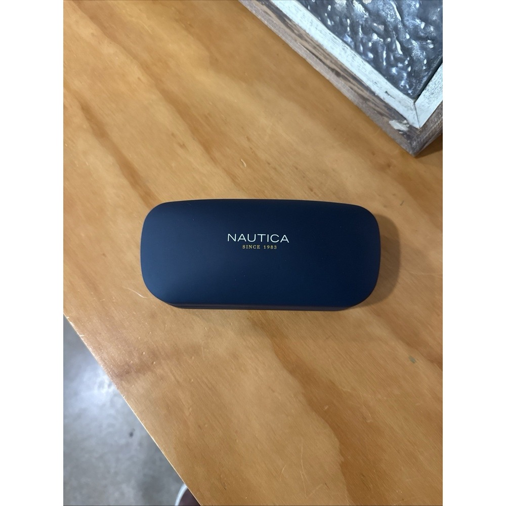 Lot Of 5 Nautica Dark Blue Hard Clamshell Case For Eye Glasses New